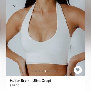 NWT Halter, Crop, off-white. Size S. Braless. Klassy Network.